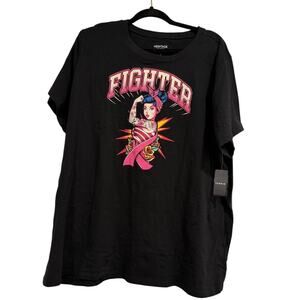 Torrid Heritage Fighter tattoo graphic tee pinup pink ribbon streetwear size 3X